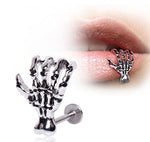 Hot Unique Skull Hand Lip Piercing Jewelry